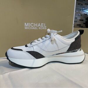 Michael Kors White and Black Athletic Sneakers